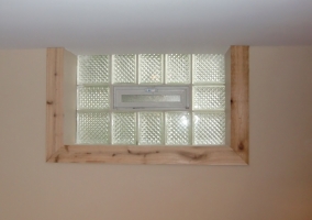 Installed Block Window and Trim