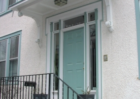 Doorway exterior painting and trim